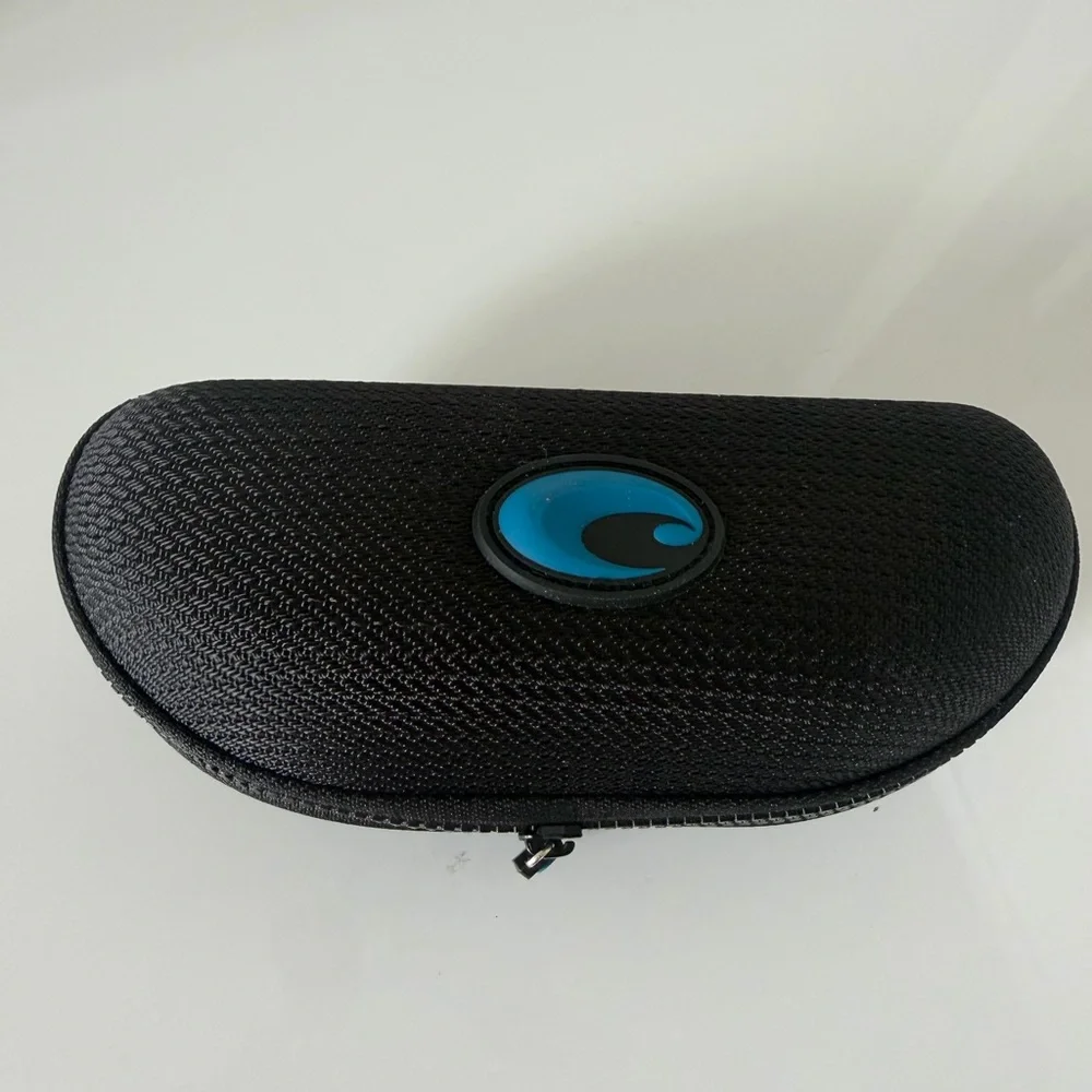 Costa Reefton Black Sunglasses with Blue mirror polarized glass